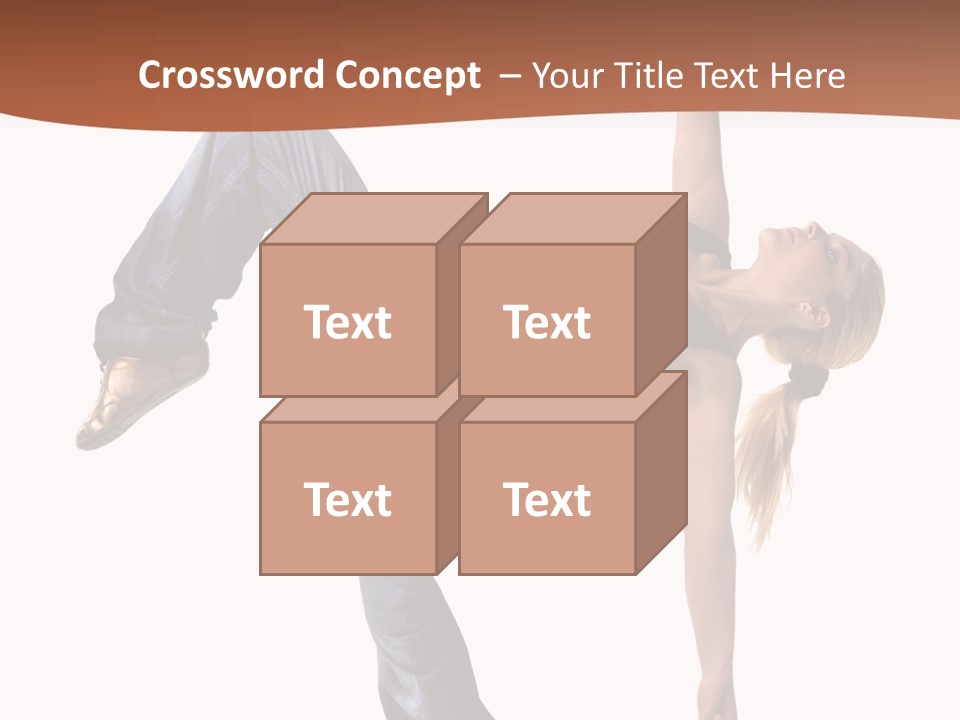 Breakdancing Ballerina Jeans PowerPoint Template