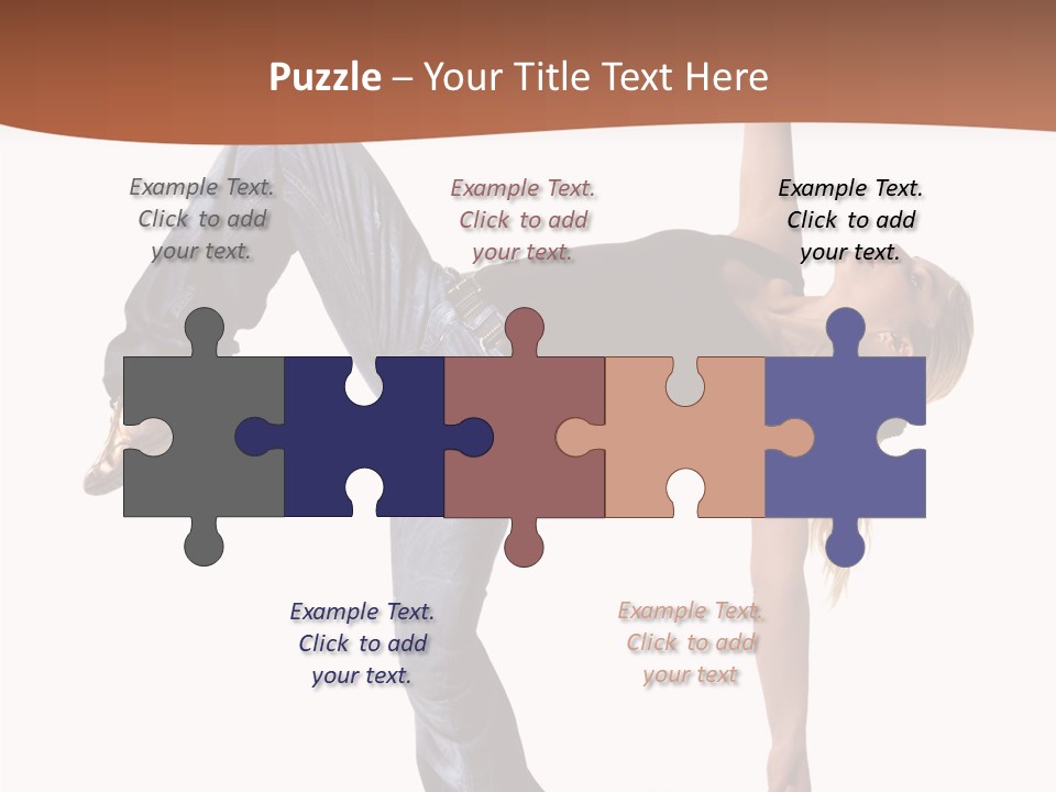 Breakdancing Ballerina Jeans PowerPoint Template