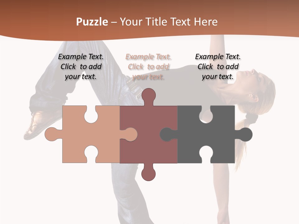 Breakdancing Ballerina Jeans PowerPoint Template