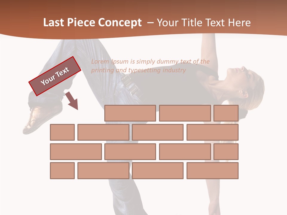 Breakdancing Ballerina Jeans PowerPoint Template