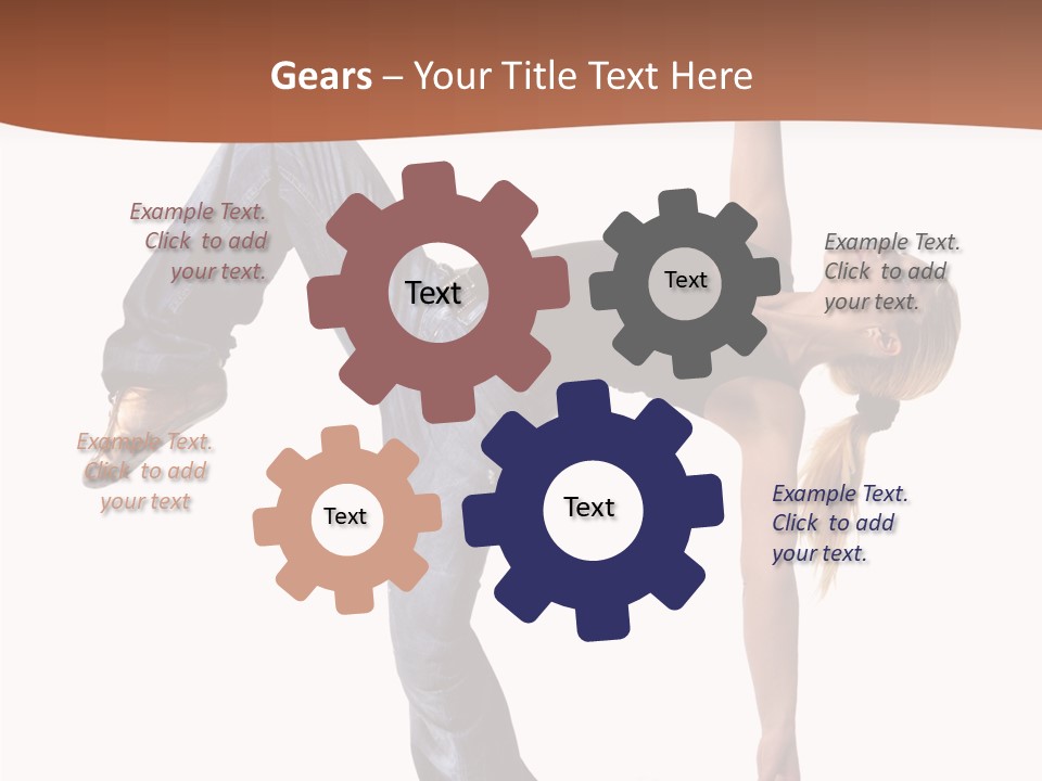 Breakdancing Ballerina Jeans PowerPoint Template