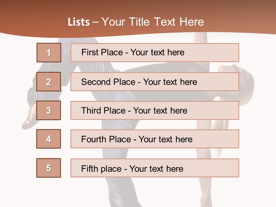 Breakdancing Ballerina Jeans PowerPoint Template