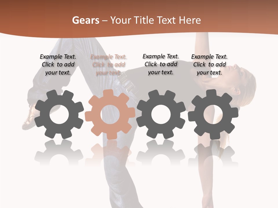 Breakdancing Ballerina Jeans PowerPoint Template