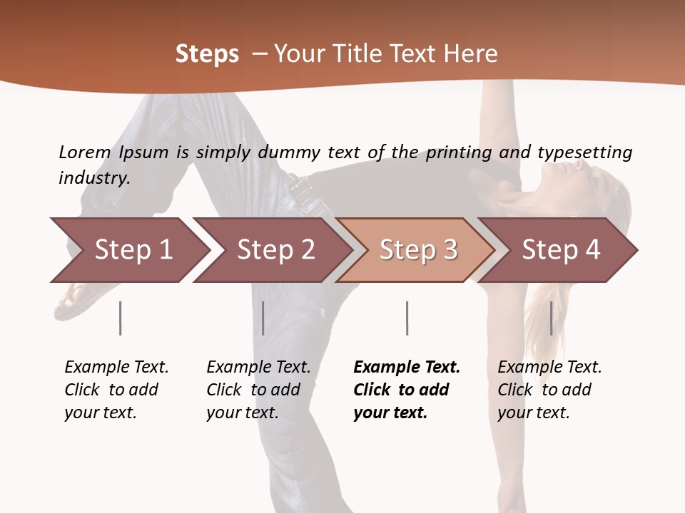 Breakdancing Ballerina Jeans PowerPoint Template