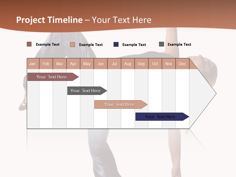 Breakdancing Ballerina Jeans PowerPoint Template