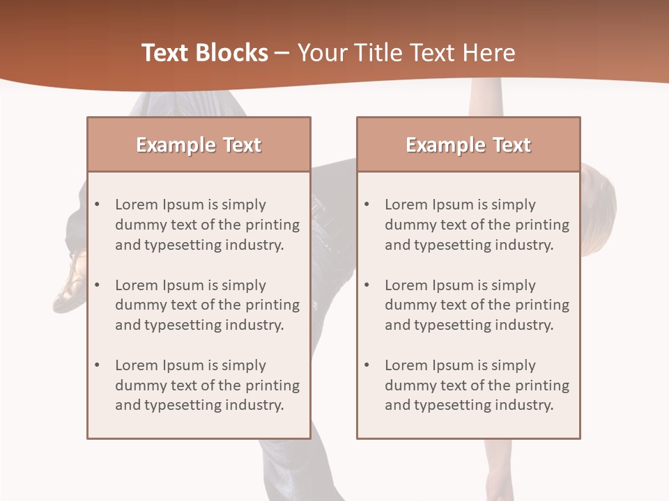 Breakdancing Ballerina Jeans PowerPoint Template