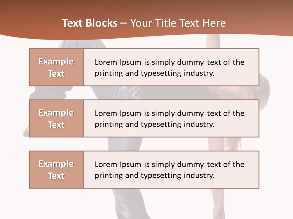 Breakdancing Ballerina Jeans PowerPoint Template