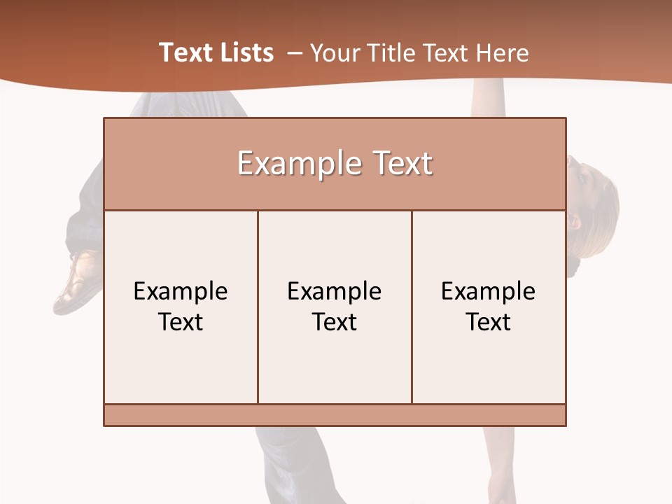 Breakdancing Ballerina Jeans PowerPoint Template