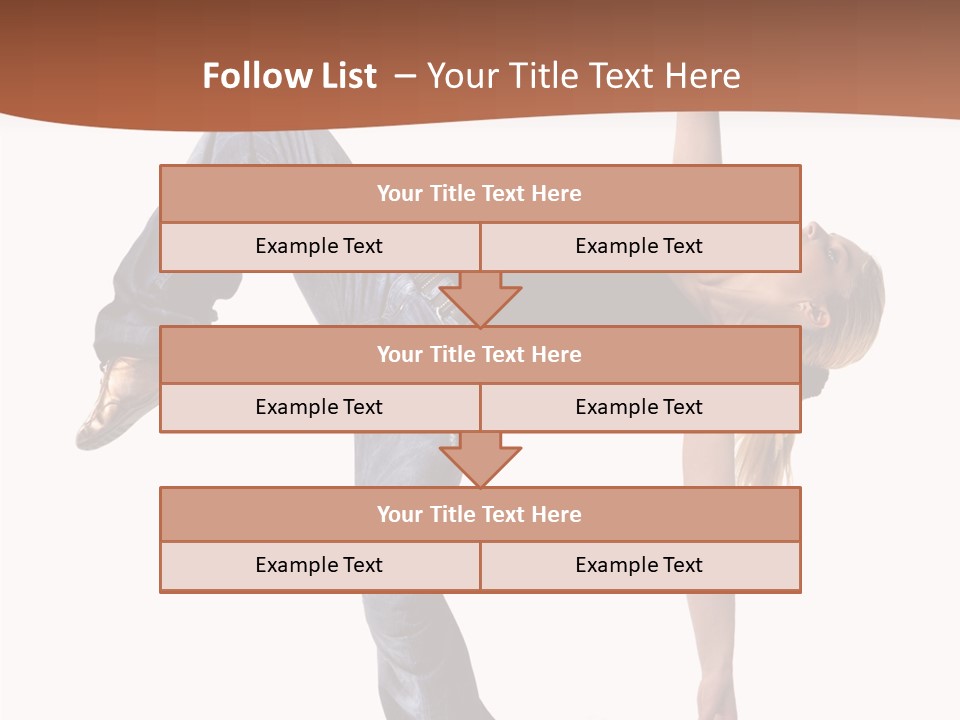 Breakdancing Ballerina Jeans PowerPoint Template