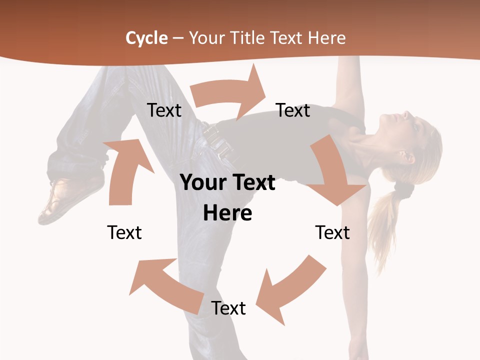 Breakdancing Ballerina Jeans PowerPoint Template