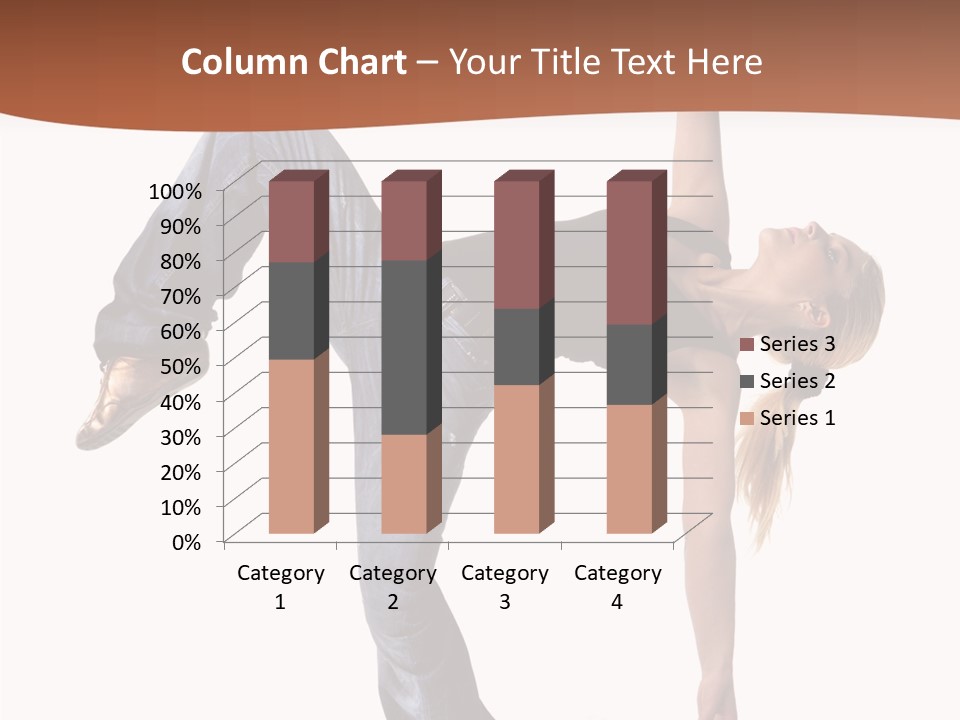 Breakdancing Ballerina Jeans PowerPoint Template