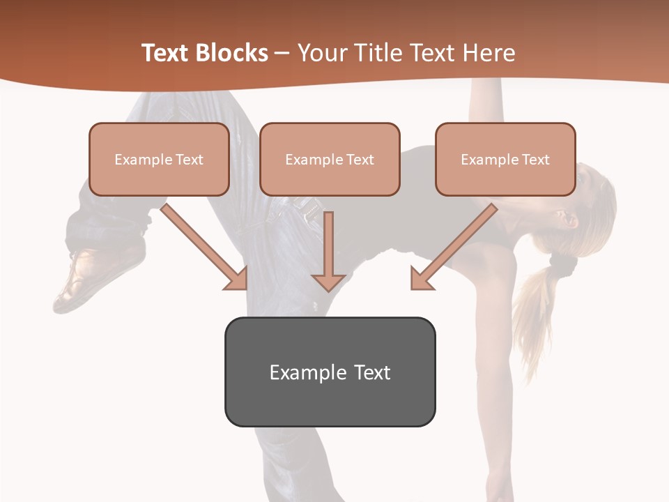 Breakdancing Ballerina Jeans PowerPoint Template