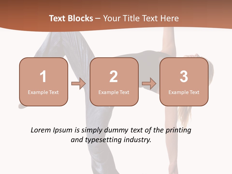 Breakdancing Ballerina Jeans PowerPoint Template