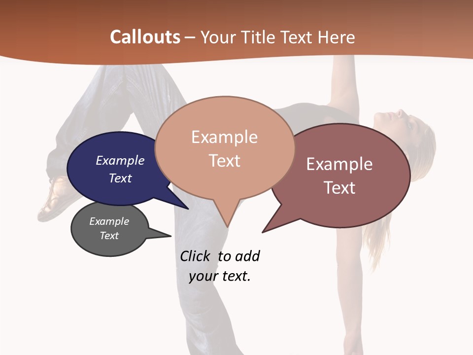 Breakdancing Ballerina Jeans PowerPoint Template