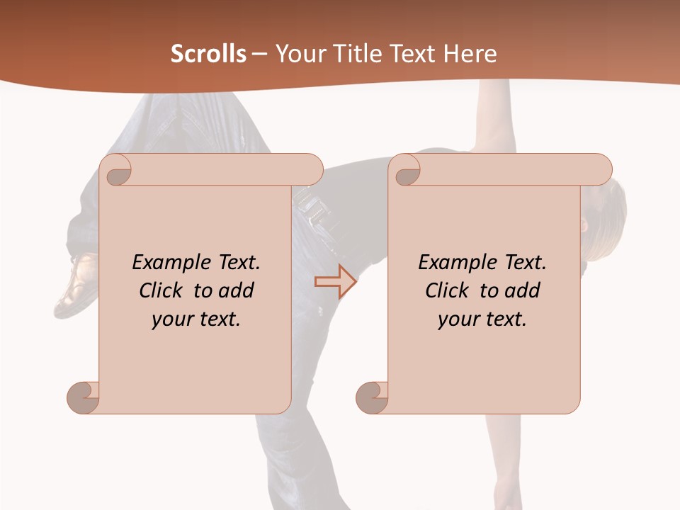 Breakdancing Ballerina Jeans PowerPoint Template