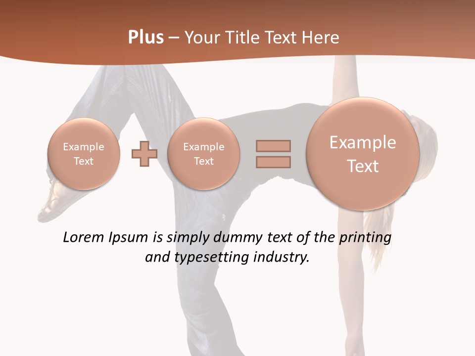 Breakdancing Ballerina Jeans PowerPoint Template