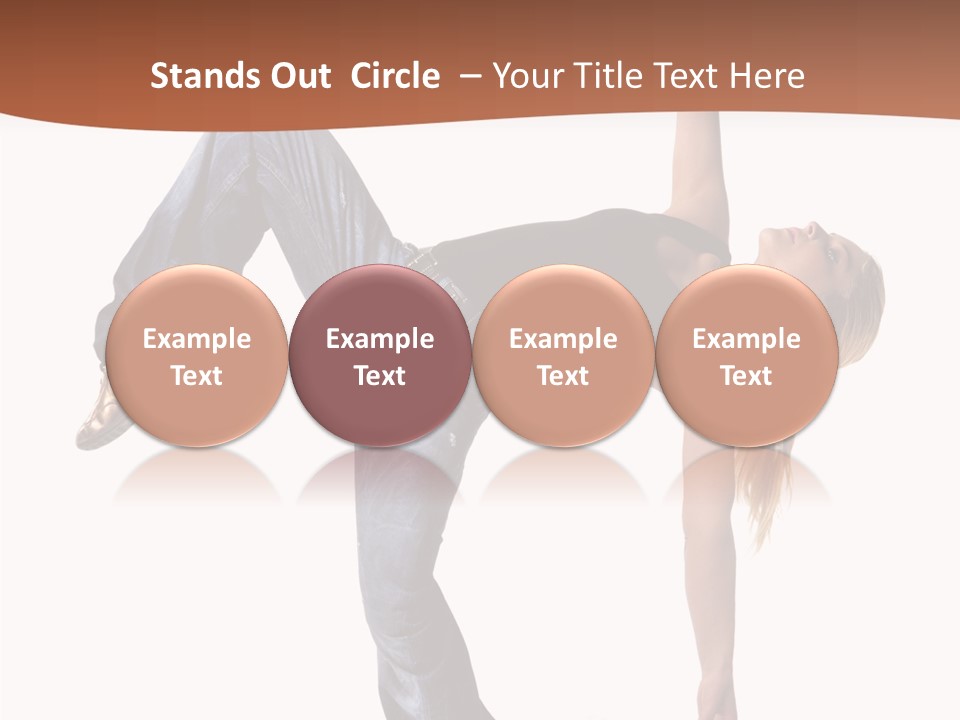 Breakdancing Ballerina Jeans PowerPoint Template