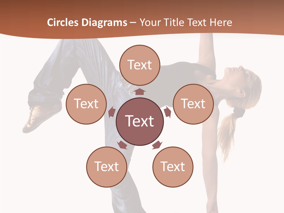 Breakdancing Ballerina Jeans PowerPoint Template