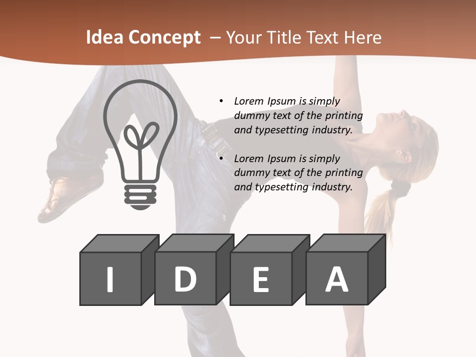 Breakdancing Ballerina Jeans PowerPoint Template