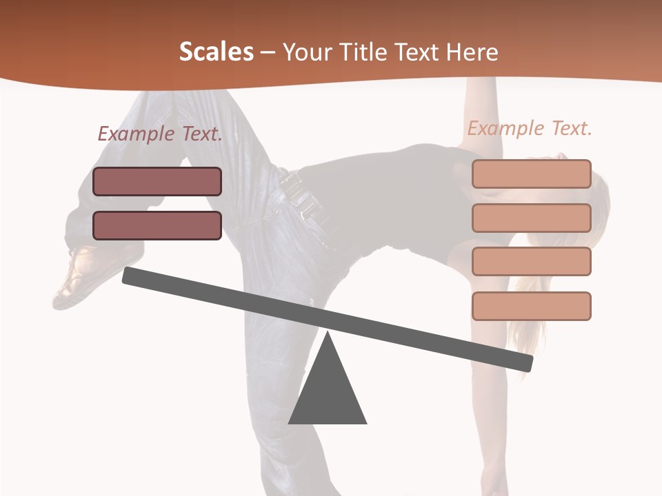 Breakdancing Ballerina Jeans PowerPoint Template
