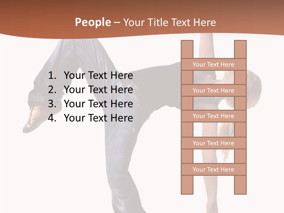 Breakdancing Ballerina Jeans PowerPoint Template