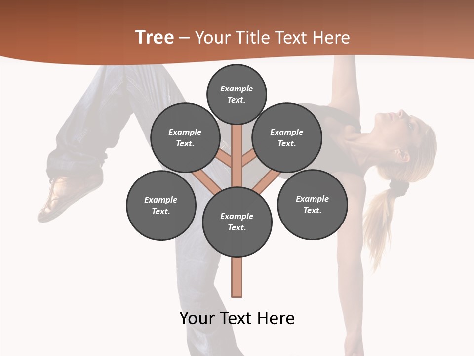 Breakdancing Ballerina Jeans PowerPoint Template