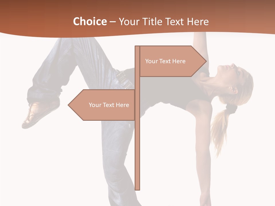 Breakdancing Ballerina Jeans PowerPoint Template