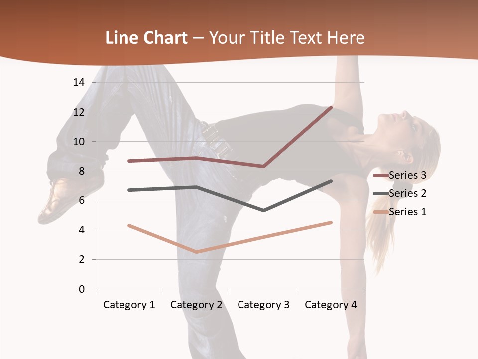 Breakdancing Ballerina Jeans PowerPoint Template