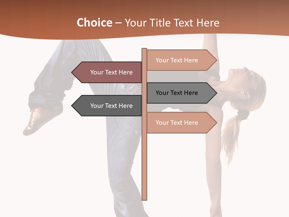 Breakdancing Ballerina Jeans PowerPoint Template