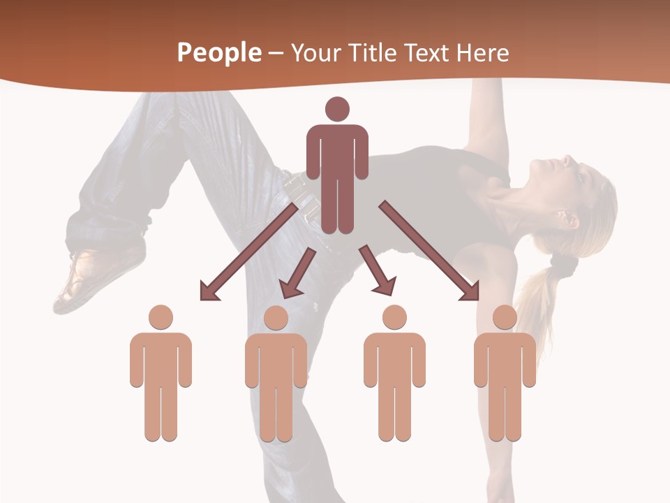 Breakdancing Ballerina Jeans PowerPoint Template