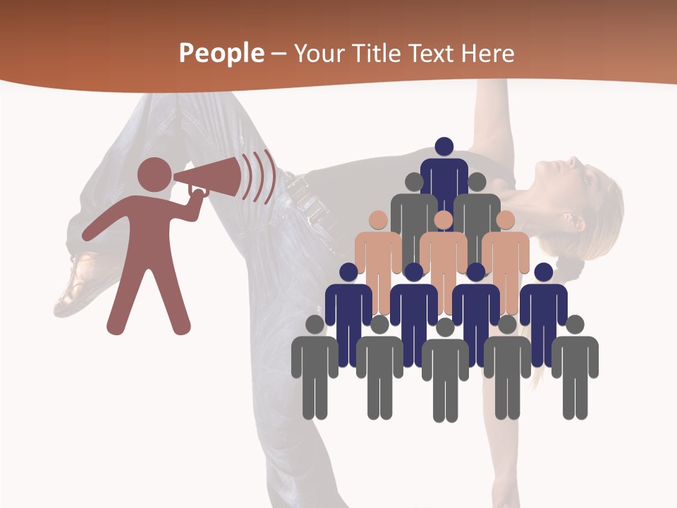 Breakdancing Ballerina Jeans PowerPoint Template