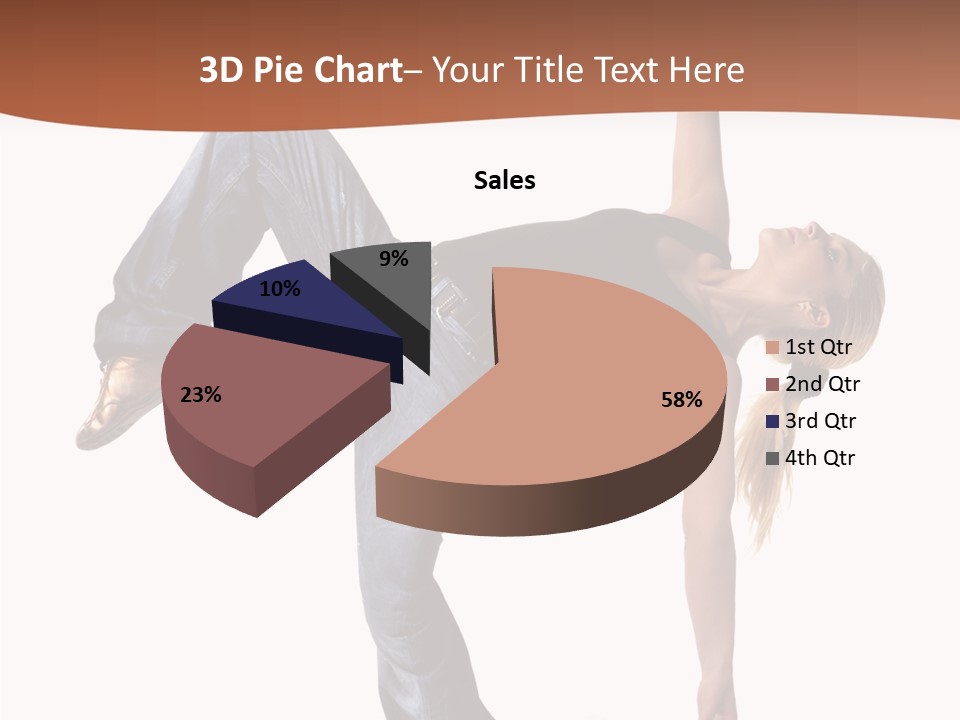 Breakdancing Ballerina Jeans PowerPoint Template