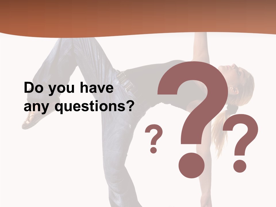 Breakdancing Ballerina Jeans PowerPoint Template