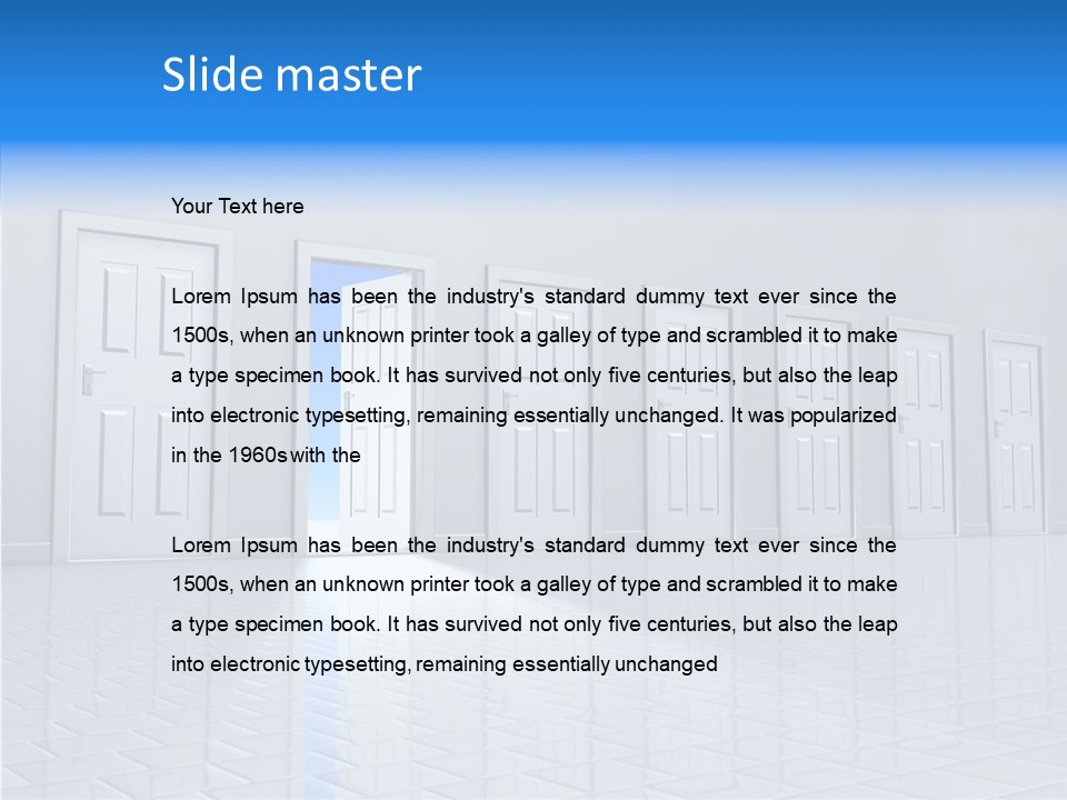 Blue Choice Leave PowerPoint Template