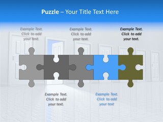 Blue Choice Leave PowerPoint Template