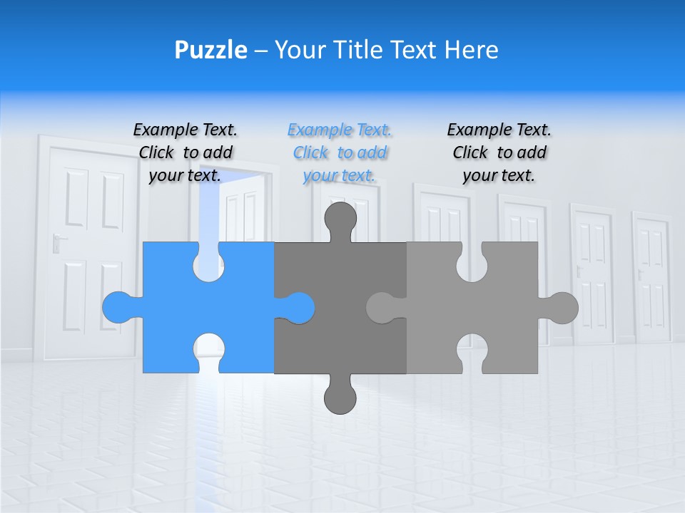 Blue Choice Leave PowerPoint Template