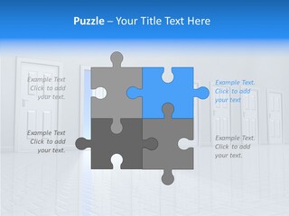 Blue Choice Leave PowerPoint Template