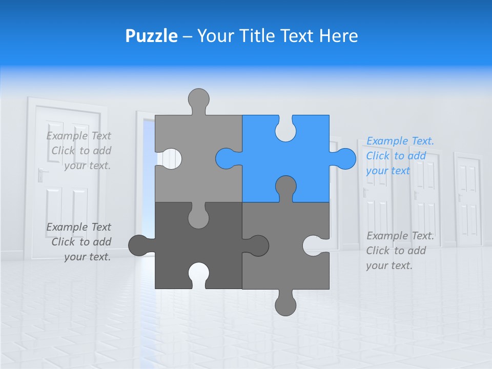Blue Choice Leave PowerPoint Template