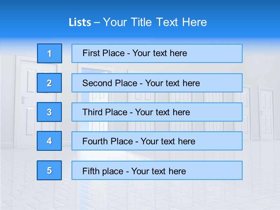 Blue Choice Leave PowerPoint Template