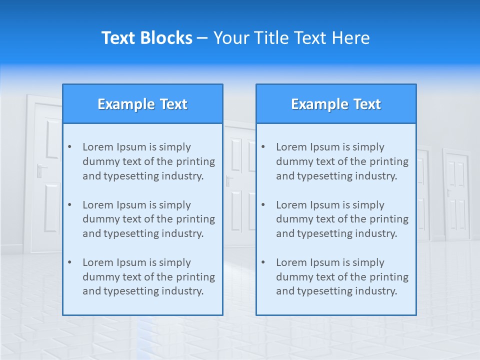 Blue Choice Leave PowerPoint Template