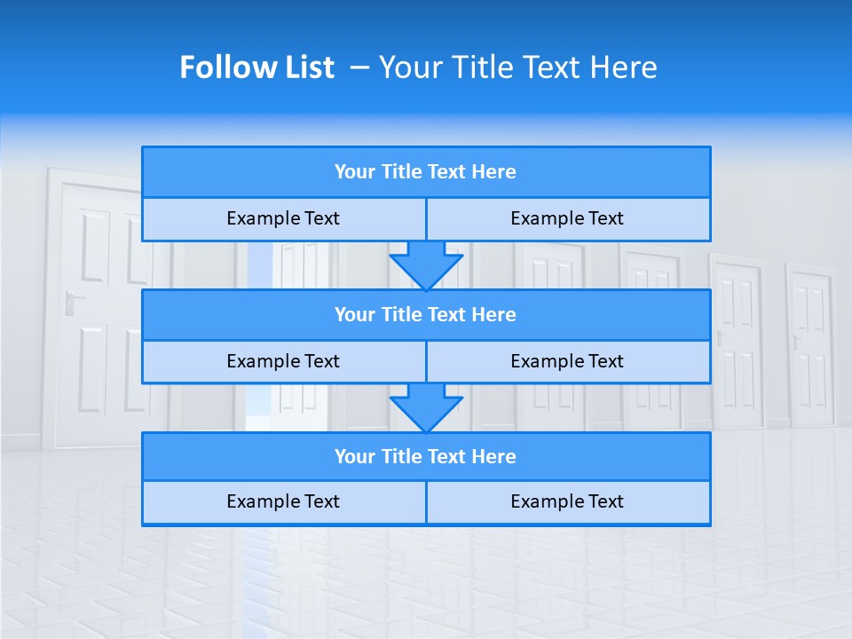 Blue Choice Leave PowerPoint Template