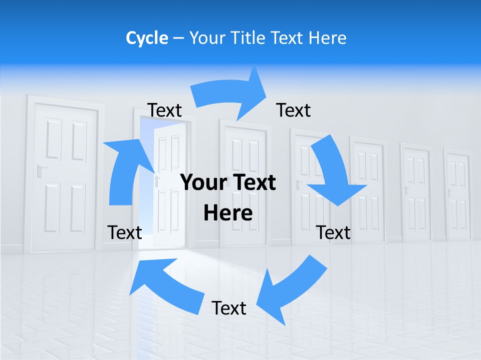 Blue Choice Leave PowerPoint Template