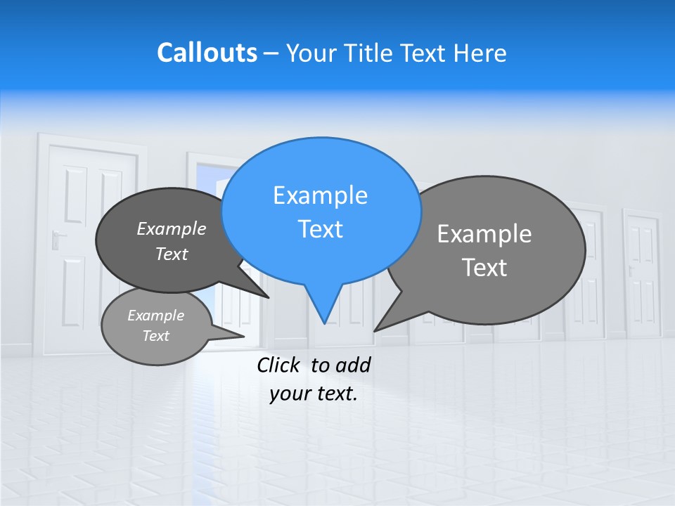 Blue Choice Leave PowerPoint Template