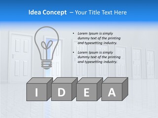 Blue Choice Leave PowerPoint Template