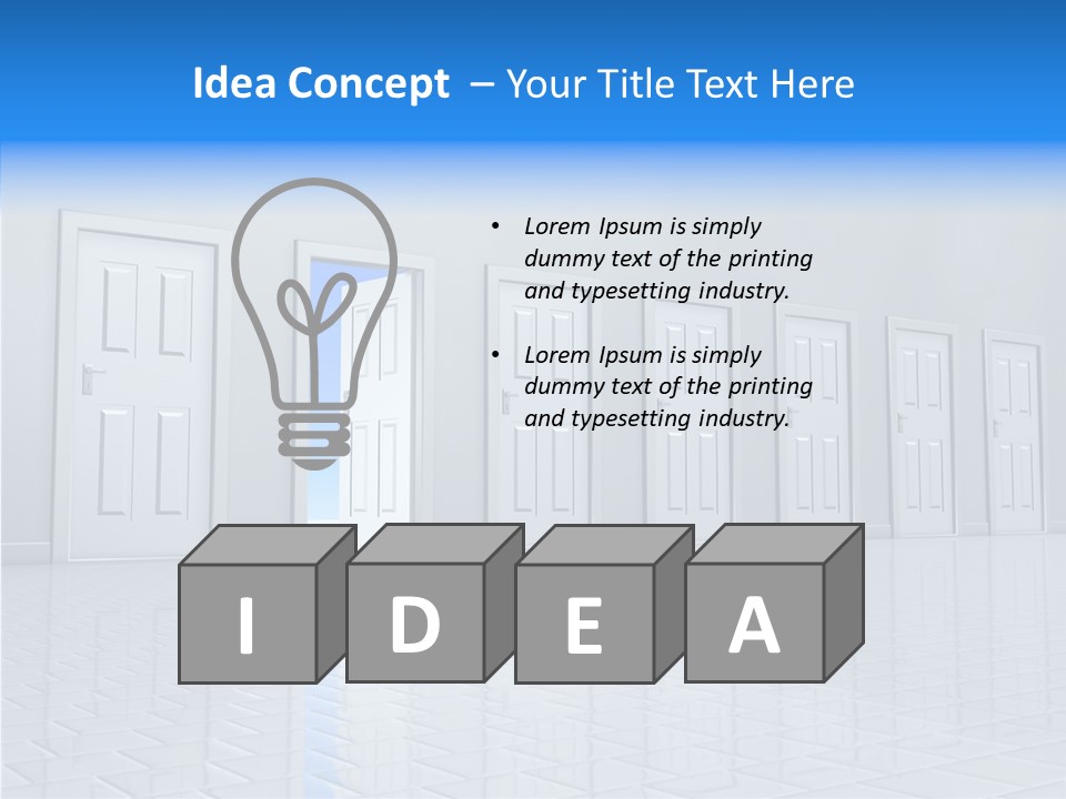 Blue Choice Leave PowerPoint Template
