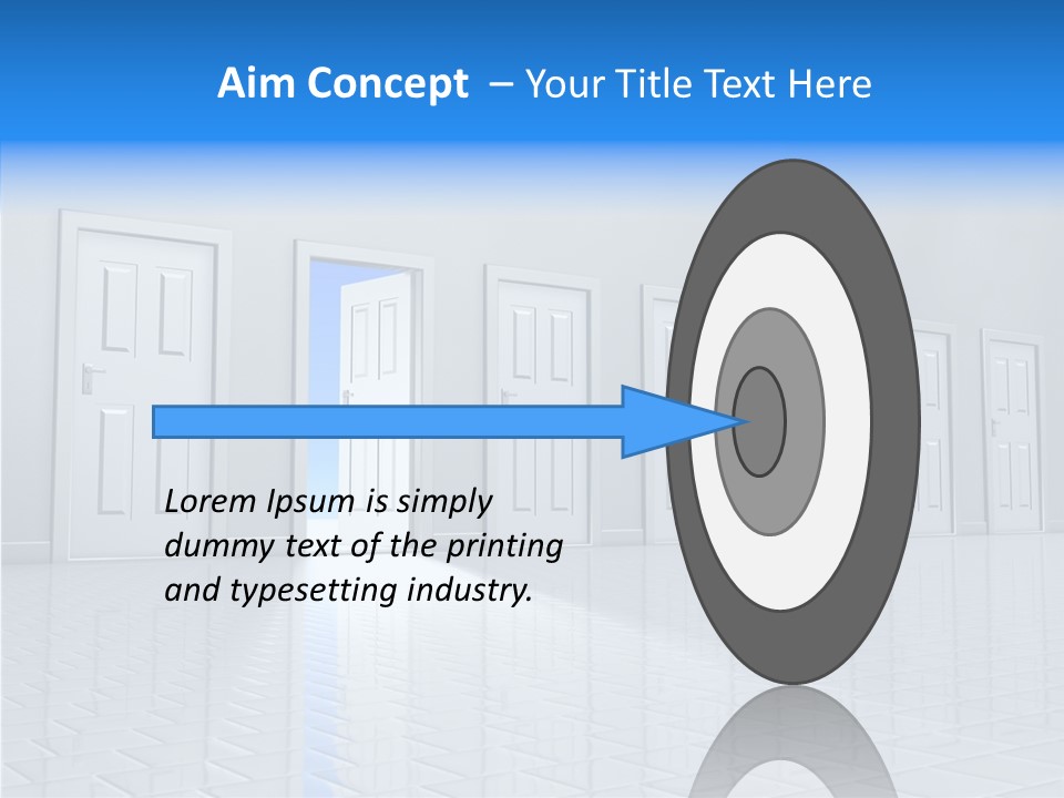 Blue Choice Leave PowerPoint Template
