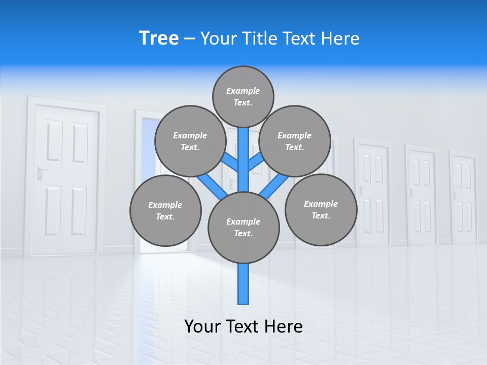 Blue Choice Leave PowerPoint Template