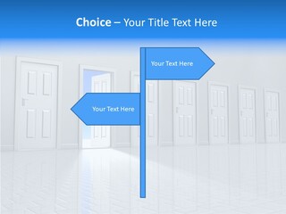 Blue Choice Leave PowerPoint Template