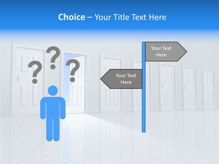 Blue Choice Leave PowerPoint Template