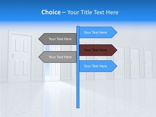 Blue Choice Leave PowerPoint Template